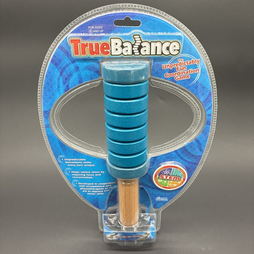 TrueBalance Wooden Balance Game STEM Fine Motor Coordination Handheld Skill Toy